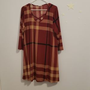 Chic Soul - Red Plaid Dress